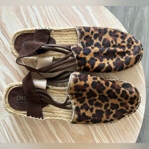 Picon|Made in Spain, Leopard print calf hair leather espadrilles with Jute Sole•